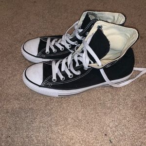 Black high top converse